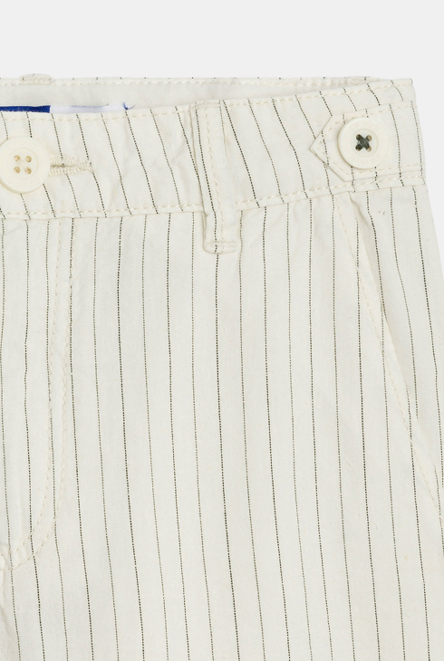 Boy's striped ecru Bermuda shorts 2