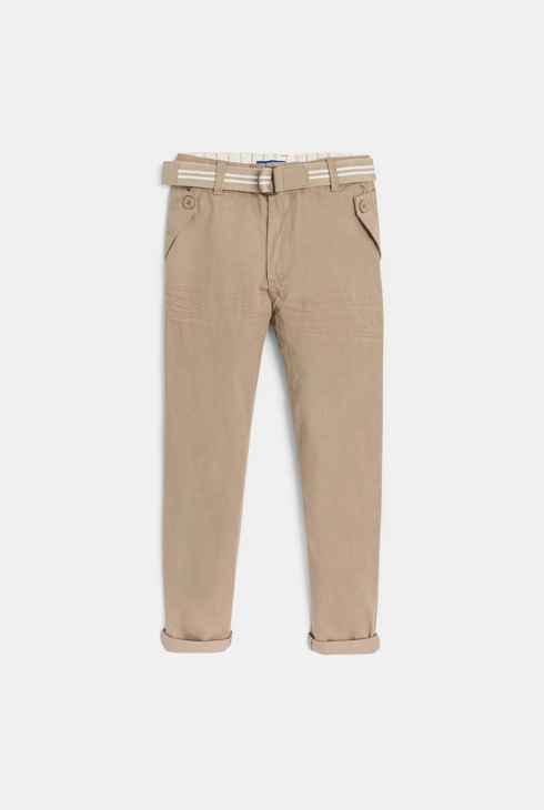 Boy's beige carrot-cut trousers 2