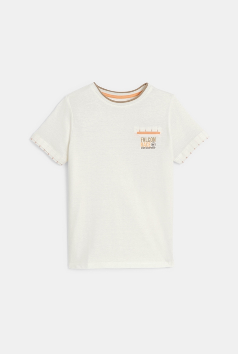 Boy's white short-sleeve T-shirt 2