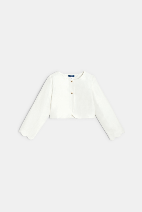 Girl's white bolero jacket 2