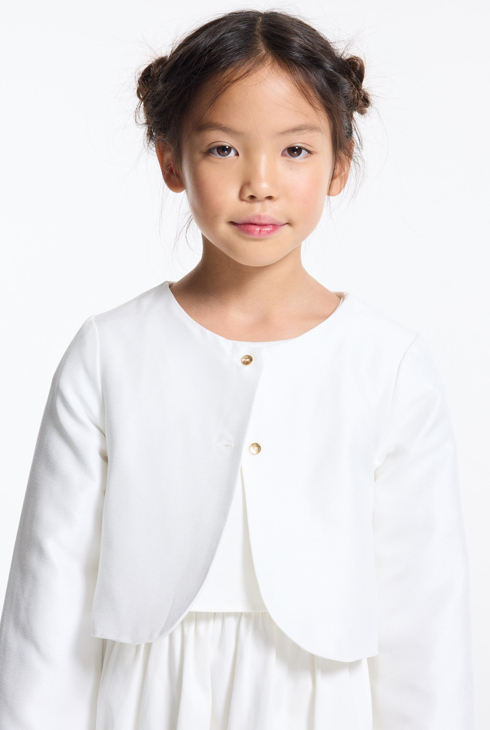Girl's white bolero jacket 1