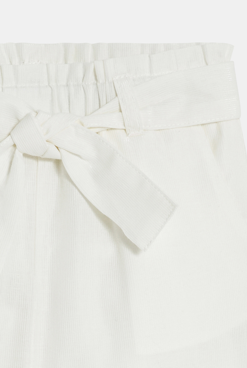 Baby girl's white high-rise flowing trousers 2