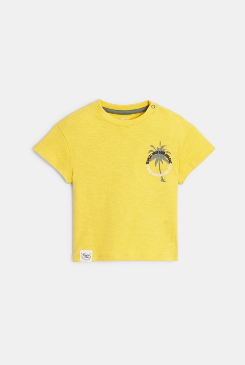 Boy's yellow short-sleeve palm tree T-shirt 2