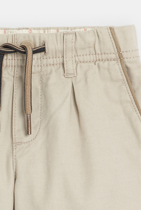 Baby boy's beige linen and cotton chino trousers 2