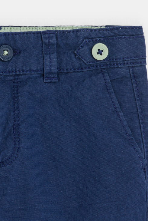 Baby boy's blue chambray Bermuda shorts 2