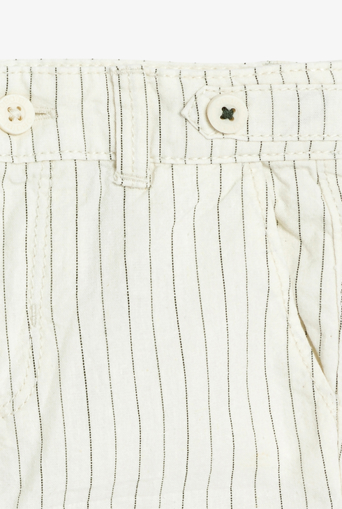 Baby boy's striped orange chino Bermuda shorts 2