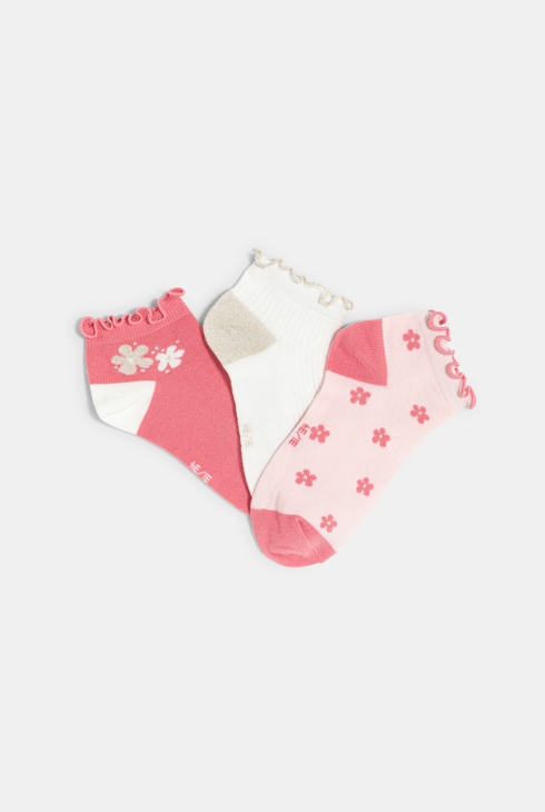 Girl's patterned trainer socks (set of 3) 2