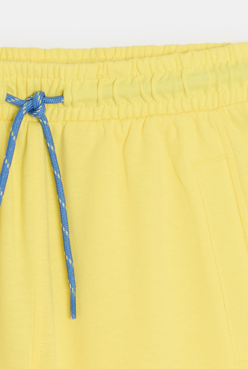 Bermuda sportswear en jersey jaune Garçon 2