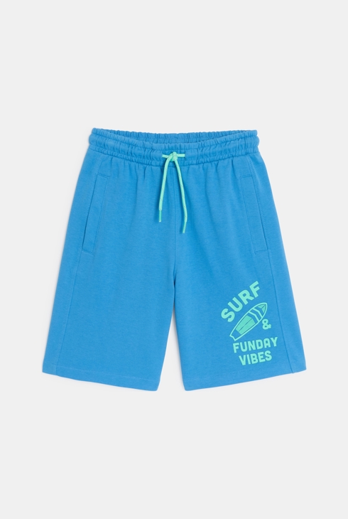 Bermudas sportswear de punto jersey azul niño 2