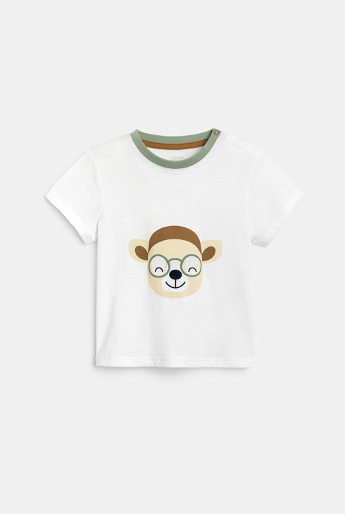 Camiseta animal blanco bebé niño 2