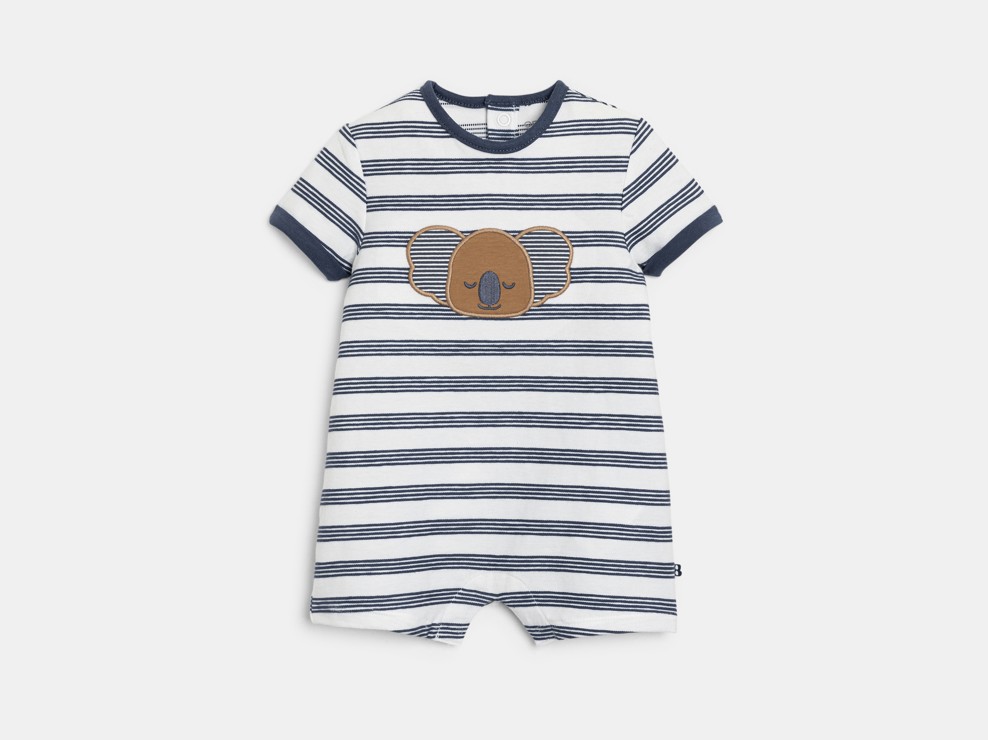 Combi courte rayée koala bébé garçon 2