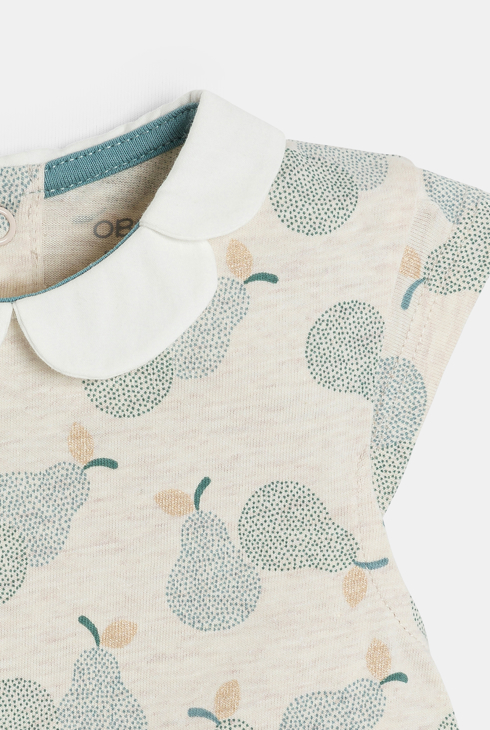 Kurzer Overall Birne beige Kleinkind Mädchen 2