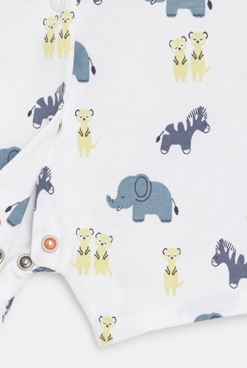 Kurzer Overall Tiere blau Kleinkind Junge 2