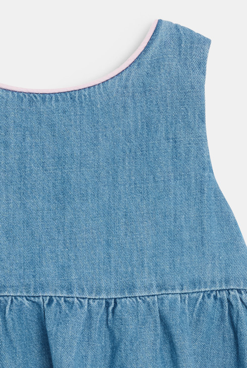 Vestido sin mangas denim azul bebé niña 2