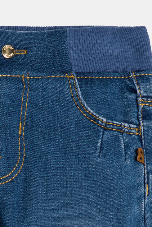 Jegging elasticizzato in denim blu per neonata 2