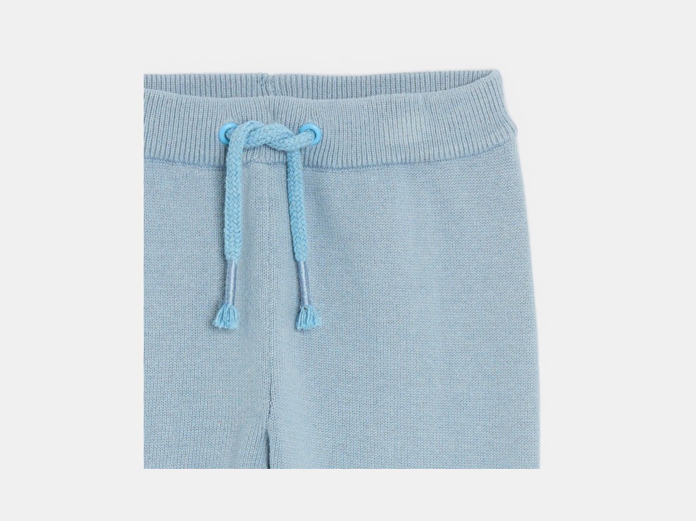 Blaue Jogginghose aus Strickgewebe für Babys unisex 2