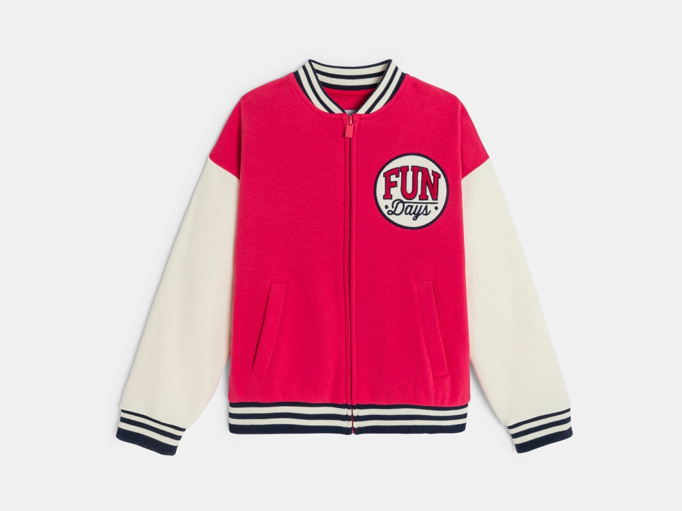 Roter College-Hoodie für Mädchen 2