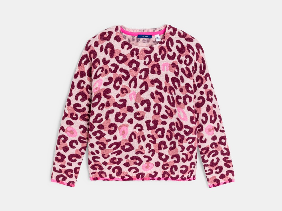 Pullover Leopardenmuster Mädchen 2