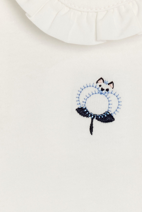 Weite Bluse Kragen weiß Kleinkind Mädchen 2