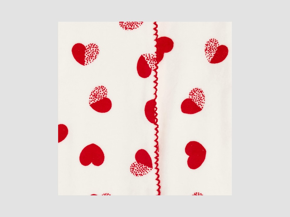 Strampler Samt Herzen weiß Kleinkind Mädchen 2