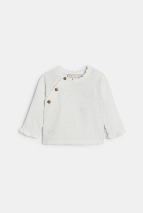 Conjunto de punto beige claro bebé 2