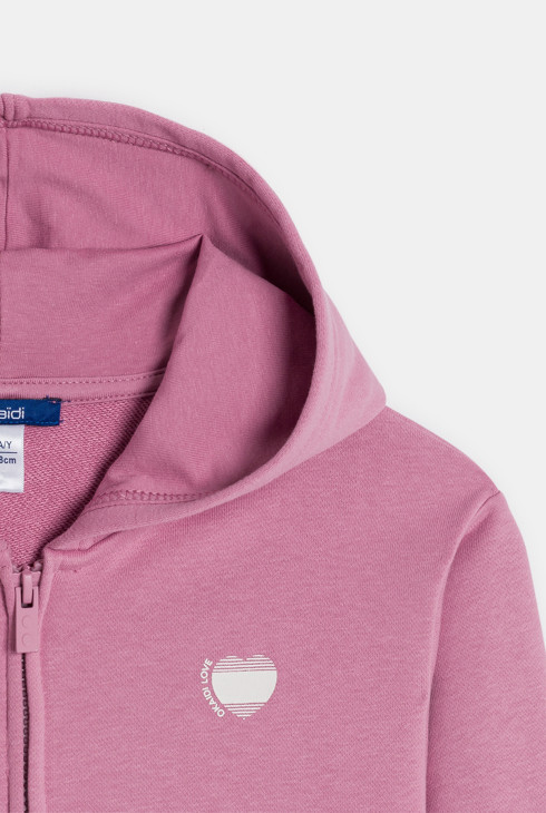 Sudadera con capucha rosa niña 2