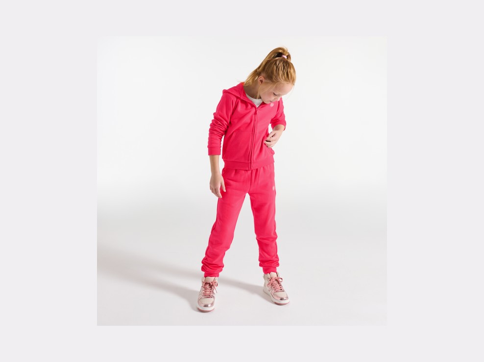 Sweat-shirt à capuche rouge Fille 1