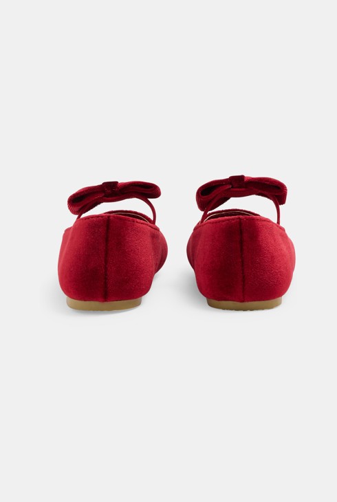 Bailarina terciopelo rojo bebé niña 2