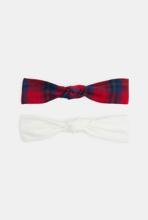 Diadema lazo fantasía rojo bebé niña (pack de 2) 1