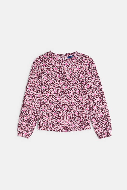 T-shirt léopard rose Fille 2
