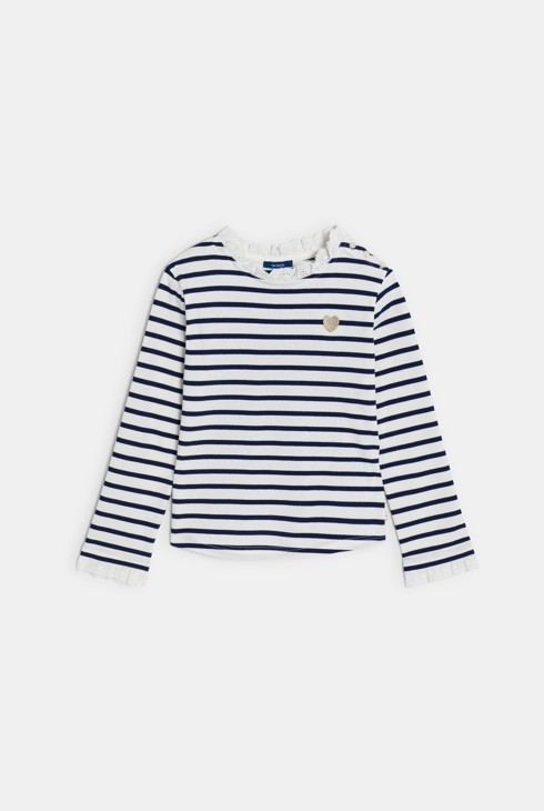 T-Shirt gestreift weiß 2
