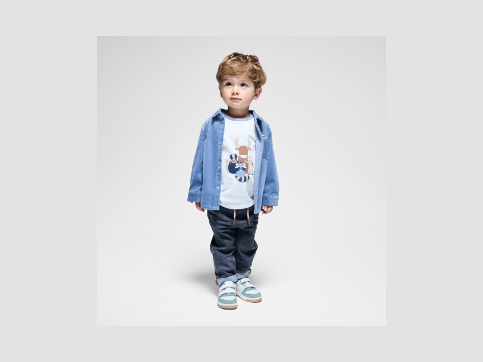 Hemdjacke Cord blau Kleinkind Junge 1