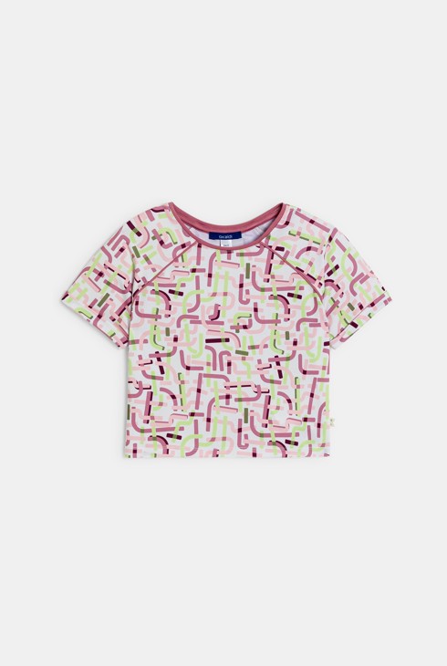 T-shirt met kleurrijke motiefjes voor meisjes 2