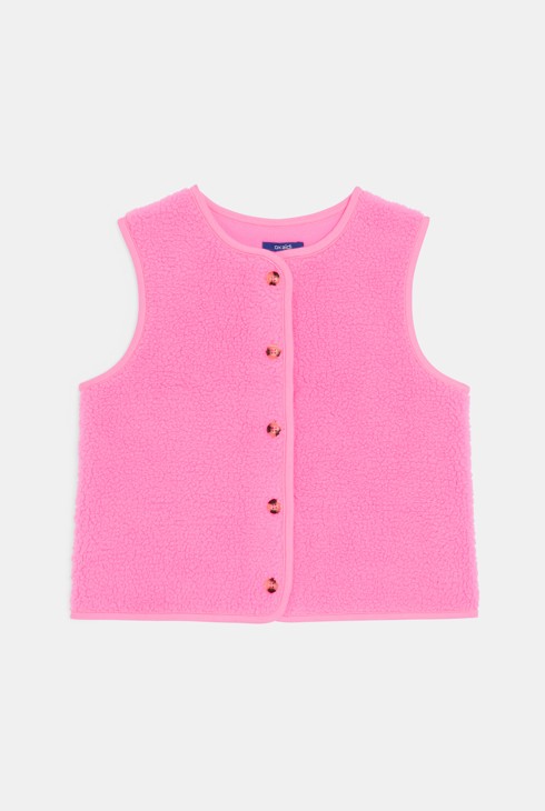 Chaleco rosa de sherpa niña 2