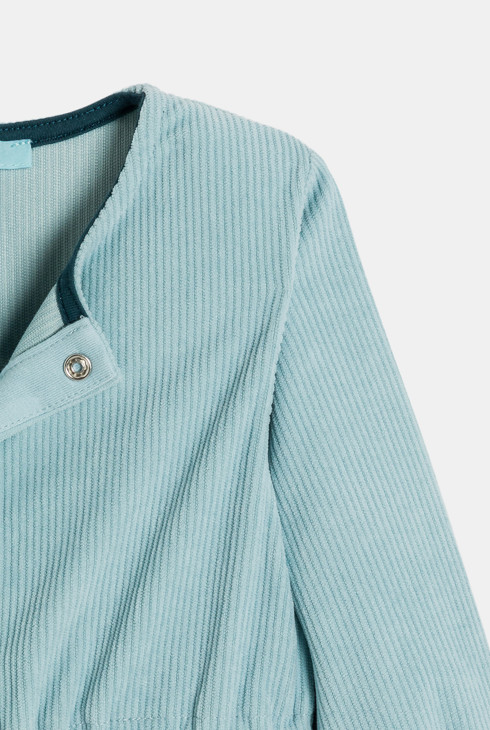 Combinaison velours côtelé bleu bébé fille 2