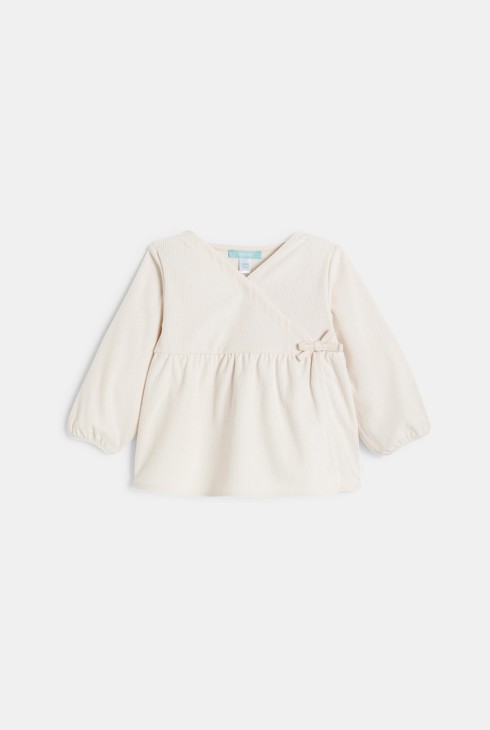 Set beige aus Samt Kleinkind Mädchen 2