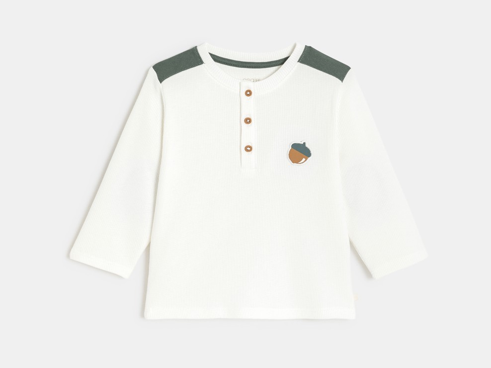 Camiseta de manga larga blanco bebé niño 2