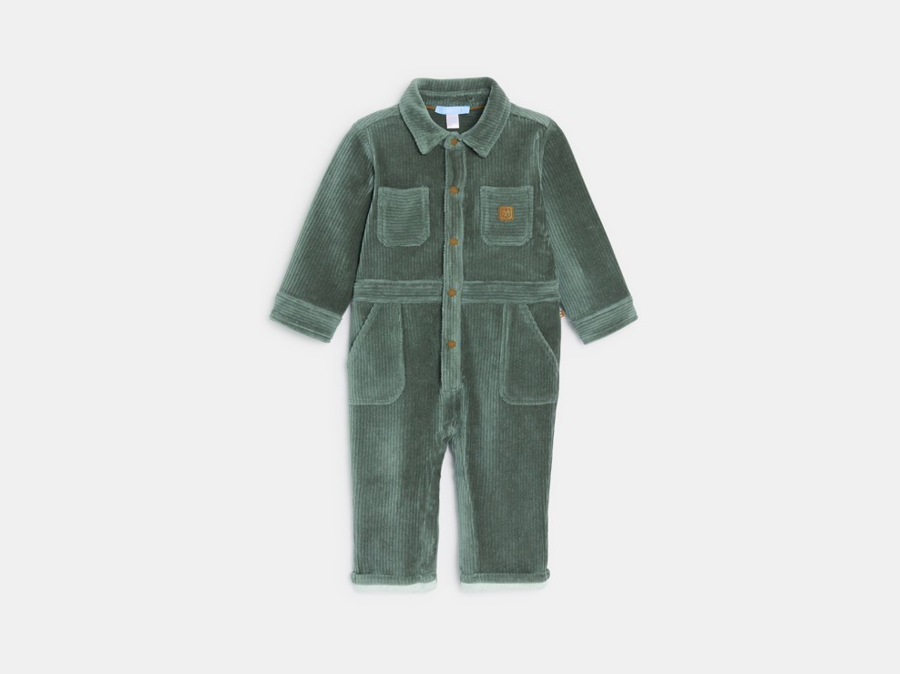 Langer Overall Cord grün Kleinkind Junge 2