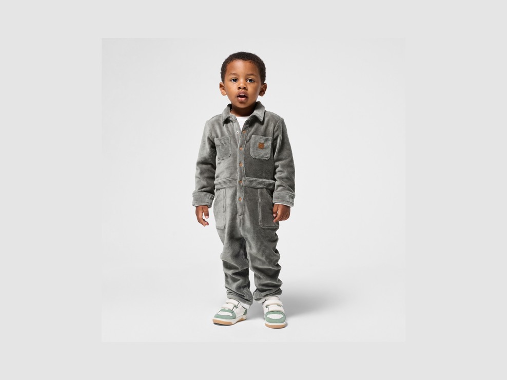 Langer Overall Cord grün Kleinkind Junge 1