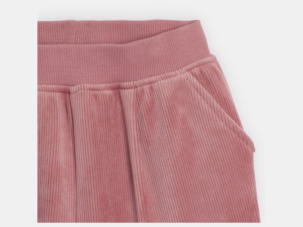 Pantalón ancho de pana fluida rosa palo niña 2