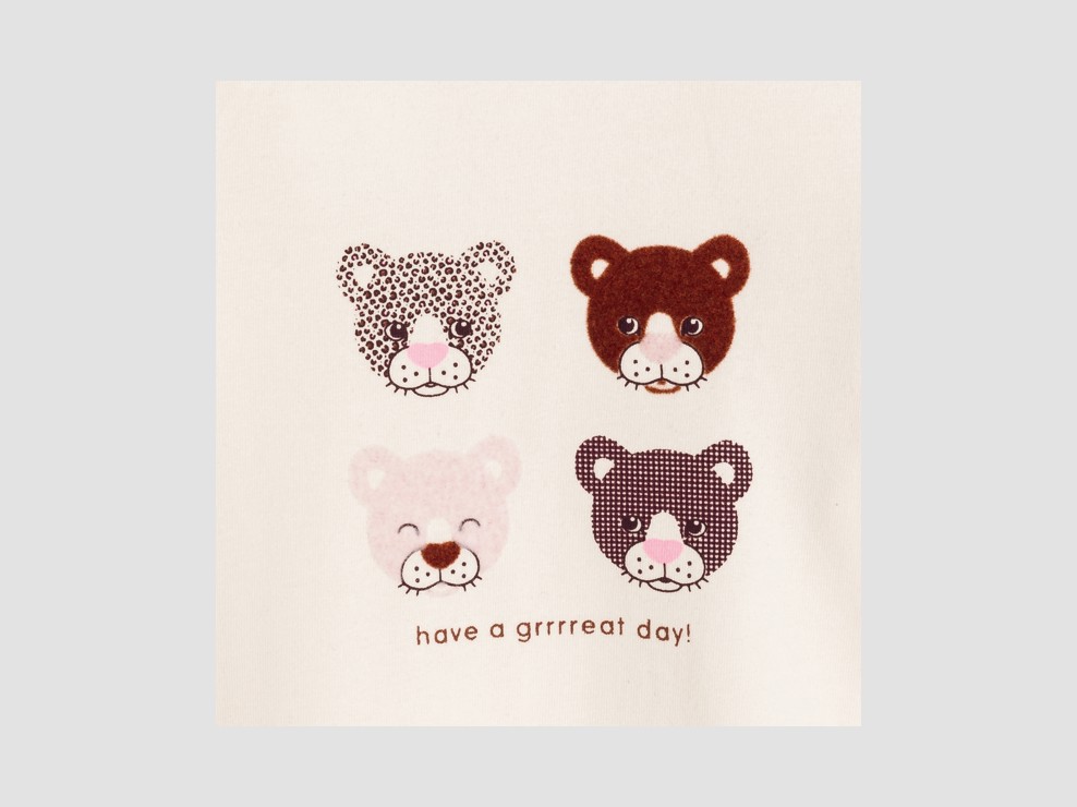 T-Shirt beige Tiermotiv Kleinkind Mädchen 2