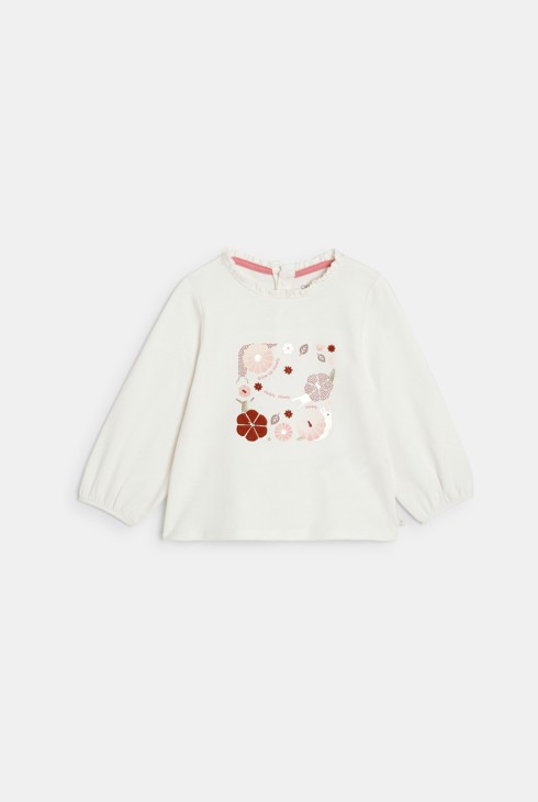 T-Shirt beige Tiermotiv Kleinkind Mädchen 1