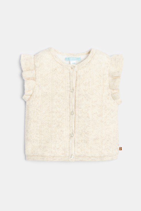 Chaleco beige bebé niña 1