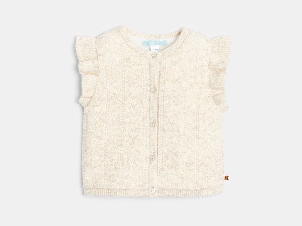 Chaleco beige bebé niña 1