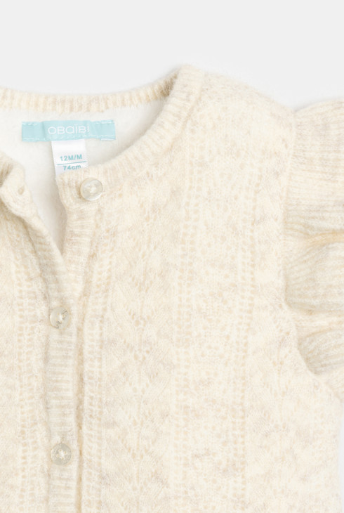 Chaleco beige bebé niña 2