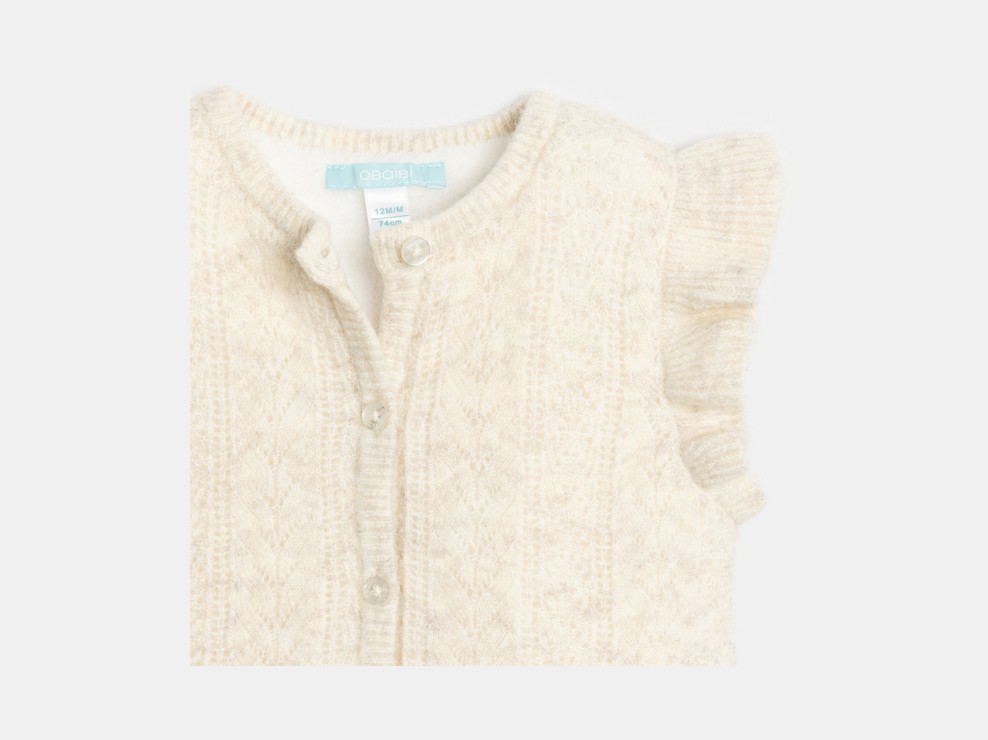 Chaleco beige bebé niña 2