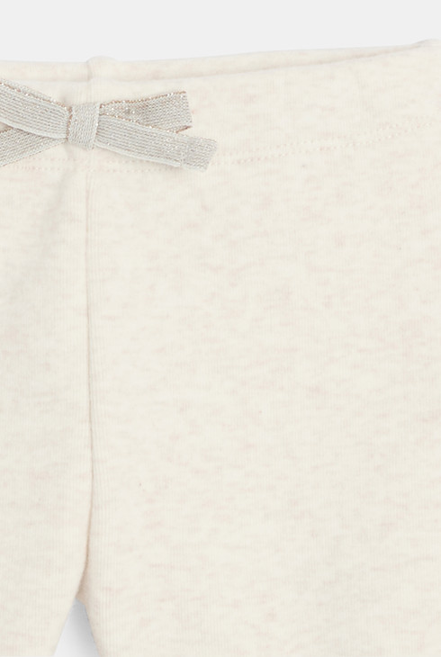 Leggings Molton weiß meliert Kleinkind Mädchen 2