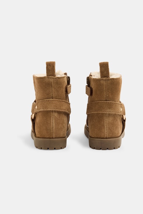 Gefütterte Bikerstiefel in Braun für kleine Mädchen 2