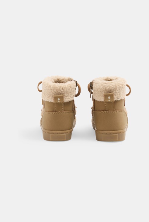 Schneestiefel mit Pelzbesatz beige Kleinkind Junge Mädchen 2