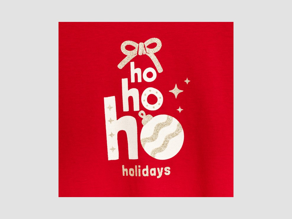 Rotes T-Shirt mit festlichem Motiv für Mädchen 2